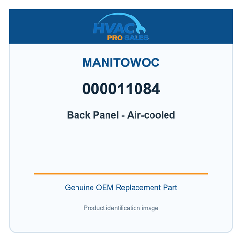 Manitowoc 000011084 Back Panel - Air-cooled
