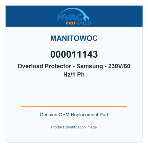 Manitowoc 000011143 Overload Protector - Samsung - 230V/60 Hz/1 Ph