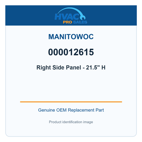 Manitowoc 000012615 Right Side Panel - 21.5" H