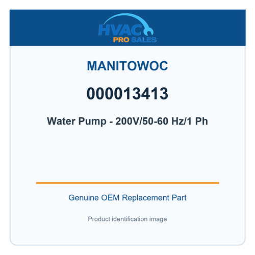 Manitowoc 000013413 Water Pump - 200V/50-60 Hz/1 Ph
