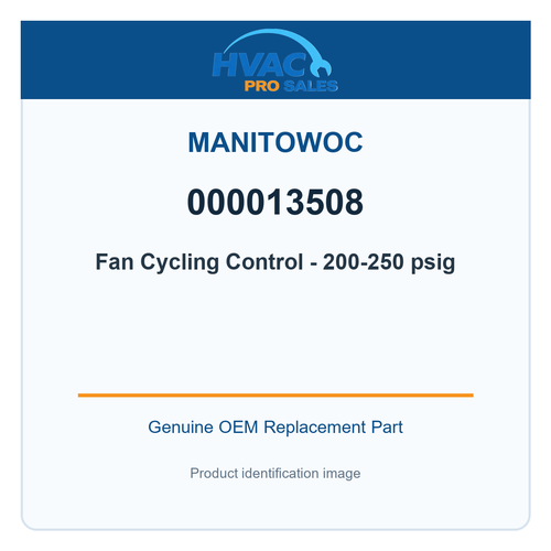 Manitowoc 000013508 Fan Cycling Control - 200-250 psig