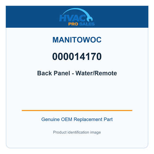 Manitowoc 000014170 Back Panel - Water/Remote