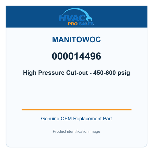 Manitowoc 000014496 High Pressure Cut-out - 450-600 psig