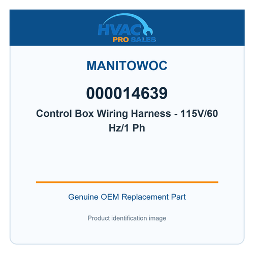 Manitowoc 000014639 Control Box Wiring Harness - 115V/60 Hz/1 Ph
