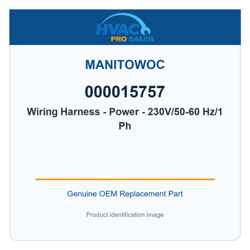Manitowoc 000015757 Wiring Harness - Power - 230V/50-60 Hz/1 Ph