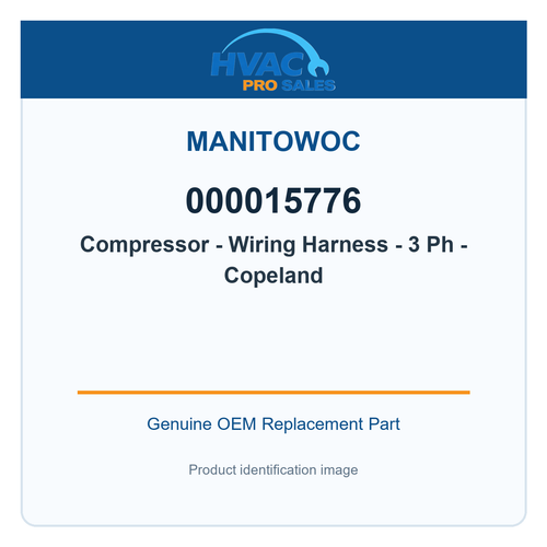 Manitowoc 000015776 Compressor - Wiring Harness - 3 Ph - Copeland