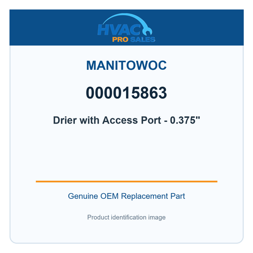 Manitowoc 000015863 Drier with Access Port - 0.375"