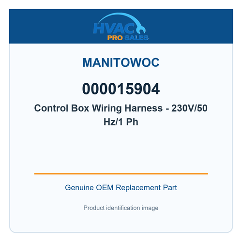 Manitowoc 000015904 Control Box Wiring Harness - 230V/50 Hz/1 Ph
