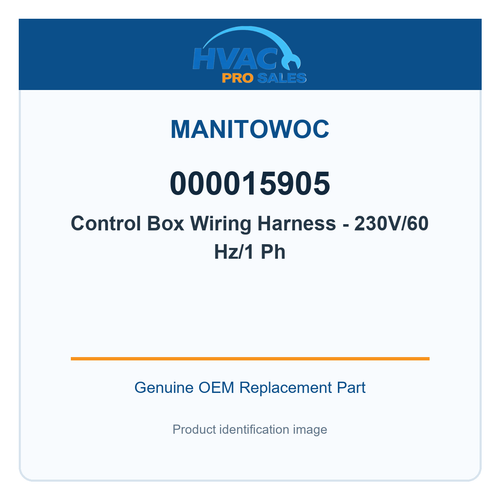 Manitowoc 000015905 Control Box Wiring Harness - 230V/60 Hz/1 Ph