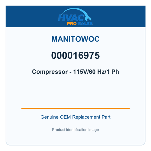 Manitowoc 000016975 Compressor - 115V/60 Hz/1 Ph