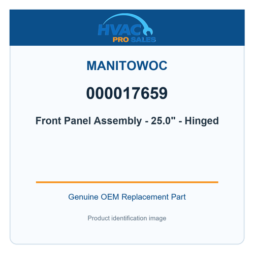 Manitowoc 000017659 Front Panel Assembly - 25.0" - Hinged