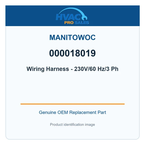 Manitowoc 000018019 Wiring Harness - 230V/60 Hz/3 Ph
