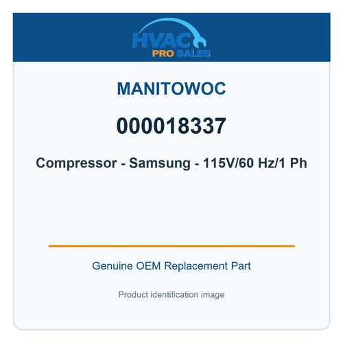 Manitowoc 000018337 Compressor - Samsung - 115V/60 Hz/1 Ph
