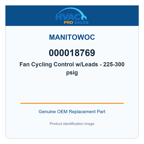 Manitowoc 000018769 Fan Cycling Control w/Leads - 225-300 psig