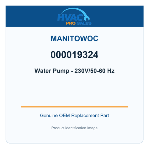 Manitowoc 000019324 Water Pump - 230V/50-60 Hz