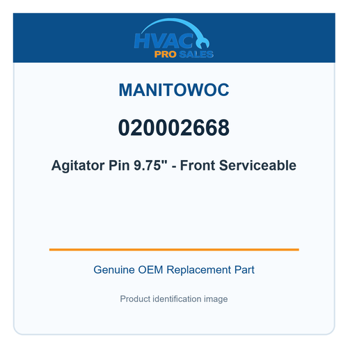 Manitowoc 020002668 Agitator Pin 9.75" - Front Serviceable