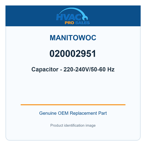 Manitowoc 020002951 Capacitor - 220-240V/50-60 Hz