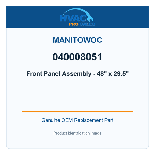 Manitowoc 040008051 Front Panel Assembly - 48" x 29.5"