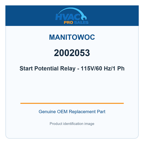 Manitowoc 2002053 Start Potential Relay - 115V/60 Hz/1 Ph