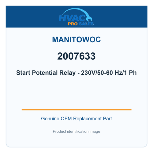 Manitowoc 2007633 Start Potential Relay - 230V/50-60 Hz/1 Ph