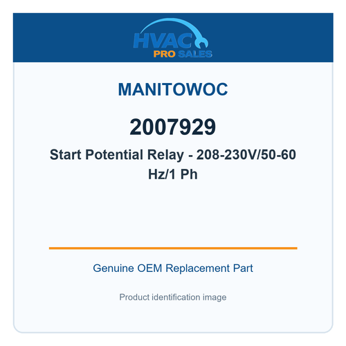 Manitowoc 2007929 Start Potential Relay - 208-230V/50-60 Hz/1 Ph