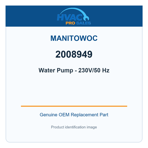Manitowoc 2008949 Water Pump - 230V/50 Hz