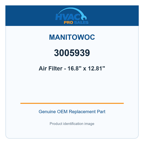 Manitowoc 3005939 Air Filter - 16.8" x 12.81"