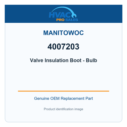 Manitowoc 4007203 Valve Insulation Boot - Bulb