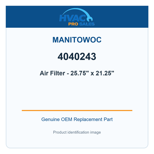 Manitowoc 4040243 Air Filter - 25.75" x 21.25"