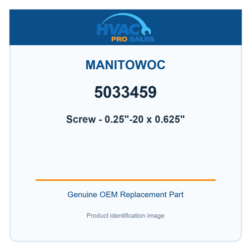 Manitowoc 5033459 Screw - 0.25"-20 x 0.625"