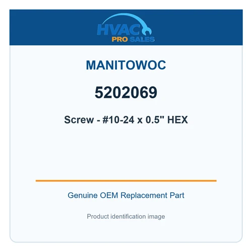 Manitowoc 5202069 Screw - #10-24 x 0.5" HEX
