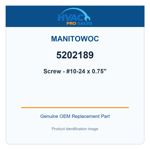 Manitowoc 5202189 Screw - #10-24 x 0.75"