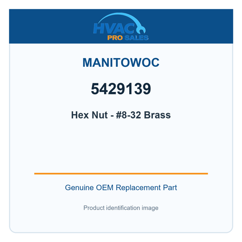 Manitowoc 5429139 Hex Nut - #8-32 Brass