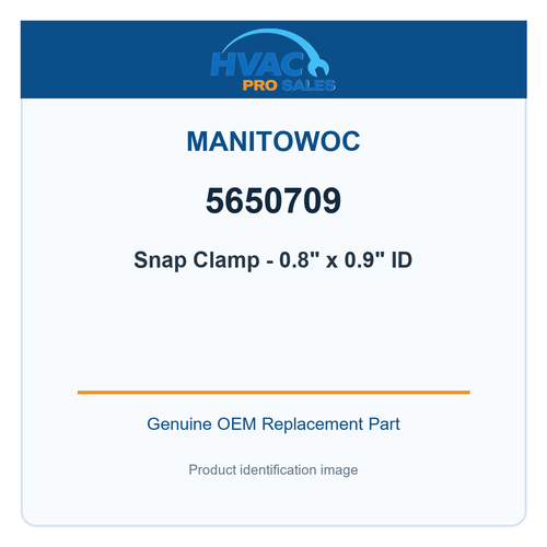 Manitowoc 5650709 Snap Clamp - 0.8" x 0.9" ID