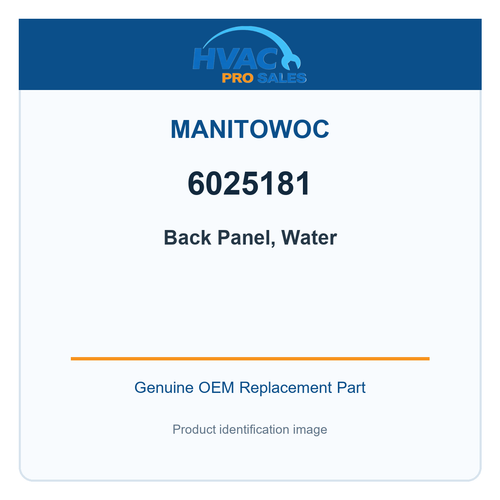 Manitowoc 6025181 Back Panel, Water