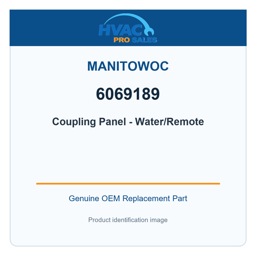Manitowoc 6069189 Coupling Panel - Water/Remote