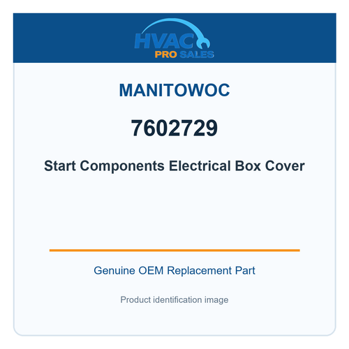 Manitowoc 7602729 Start Components Electrical Box Cover
