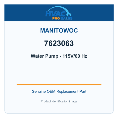 Manitowoc 7623063 Water Pump - 115V/60 Hz