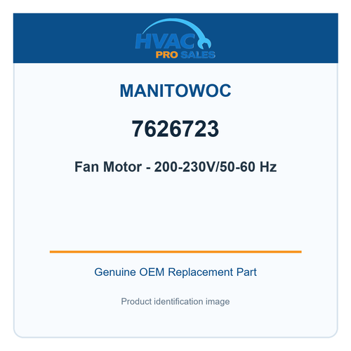Manitowoc 7626723 Fan Motor - 200-230V/50-60 Hz