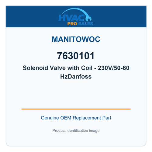 Manitowoc 7630101 Solenoid Valve with Coil - 230V/50-60 HzDanfoss