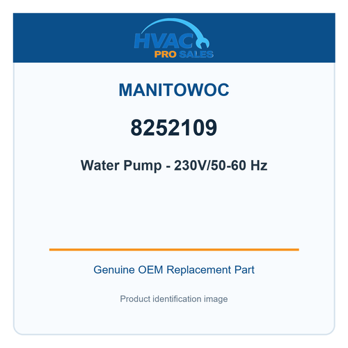 Manitowoc 8252109 Water Pump - 230V/50-60 Hz