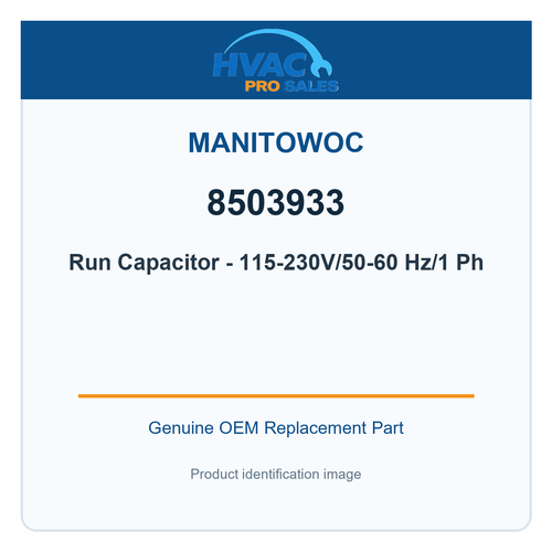 Manitowoc 8503933 Run Capacitor - 115-230V/50-60 Hz/1 Ph