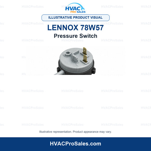Illustrative visual of Lennox 78W57 Pressure Switch; product appearance may vary