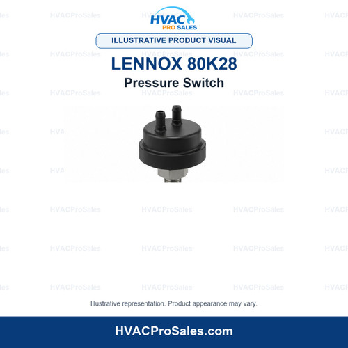 Illustrative visual of Lennox 80K28 Pressure Switch; product appearance may vary