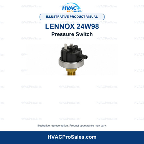 Illustrative visual of Lennox 24W98 Pressure Switch; product appearance may vary