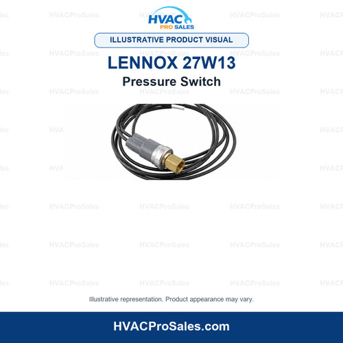 Illustrative visual of Lennox 27W13 Pressure Switch; product appearance may vary