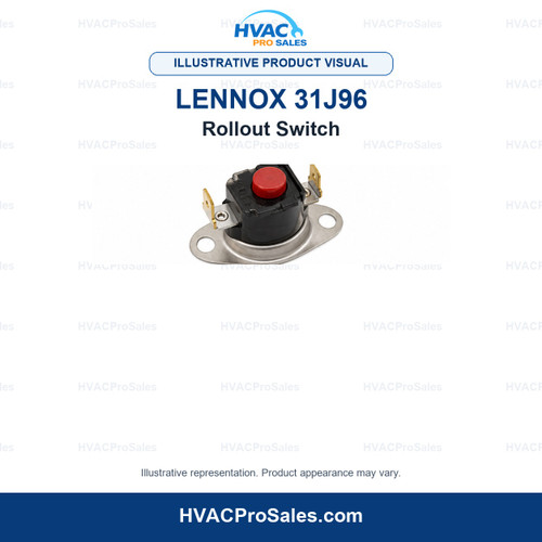 Illustrative visual of Lennox 31J96 Rollout Switch; product appearance may vary