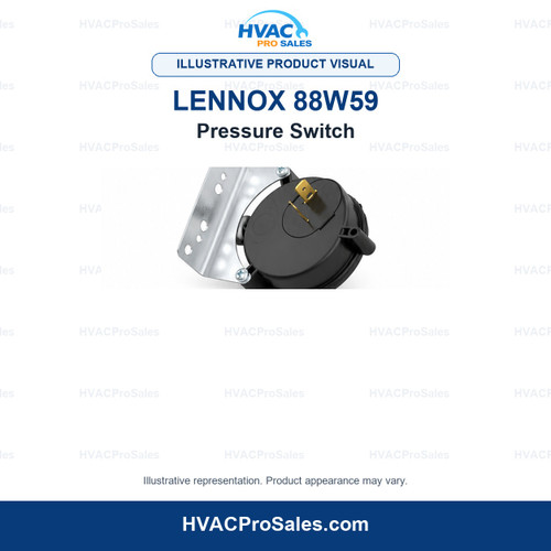 Illustrative visual of Lennox 88W59 Pressure Switch; product appearance may vary