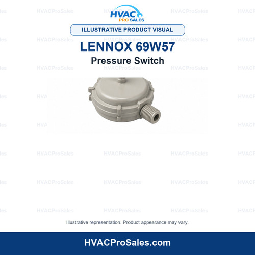 Illustrative visual of Lennox 69W57 Pressure Switch; product appearance may vary