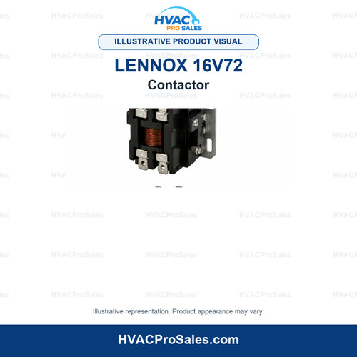 Illustrative visual of Lennox 16V72 Contactor; product appearance may vary